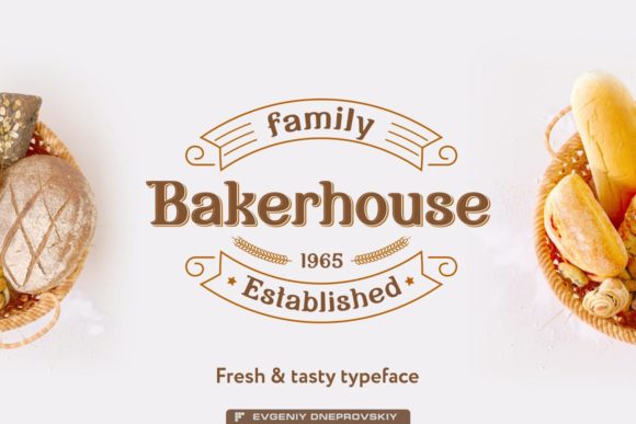 Bakerhouse: A Vintage Display Font for Creative Campaigns