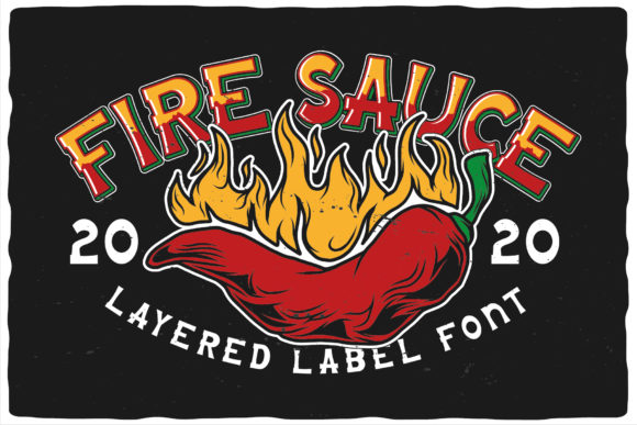 Fire Sauce: A Bold Display Font for Vintage-Inspired Designs