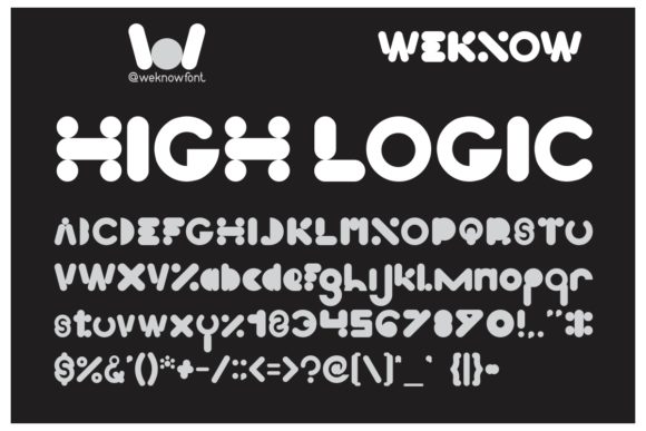 High Logic Font: A Playful Display Font for Creative Projects