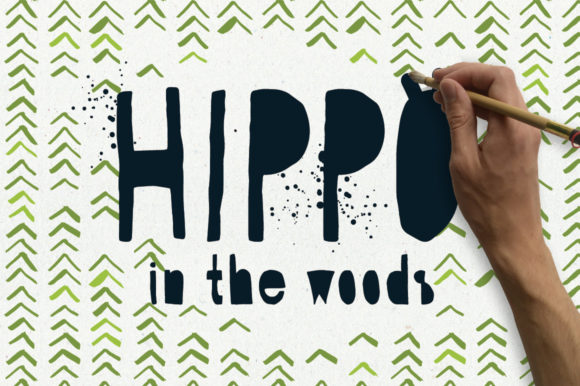 Hippo in the Woods: A Playful Display Font for Creative Projects