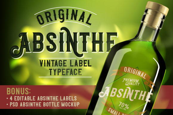 Original Absinthe Font for Handmade and Commercial Projects