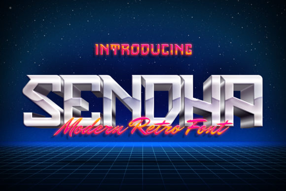 Sendha: A Bold Display Font for Sci-Fi-Inspired Craft Projects