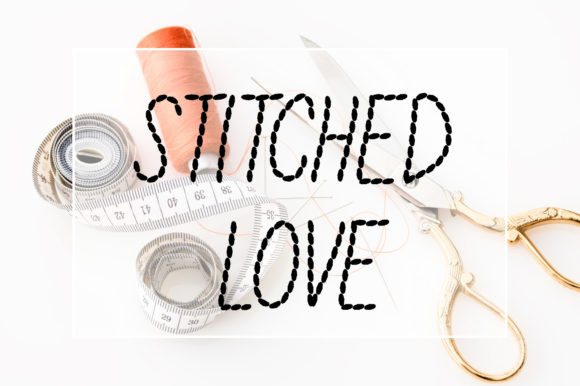 Stitched Love Font for Handmade Creations
