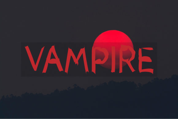 Vampire Font for Spooky and Dramatic Editorial Designs